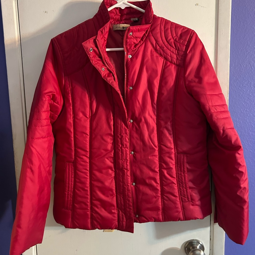 Women's Red Quilted Jacket